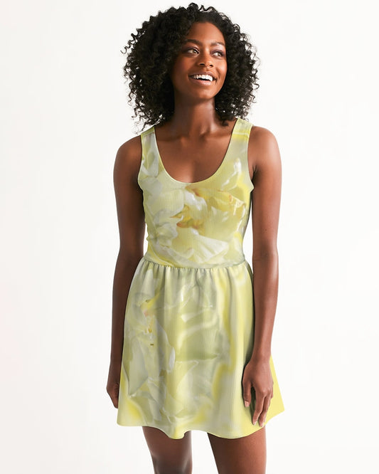 Yellow Peony  Skater Dress