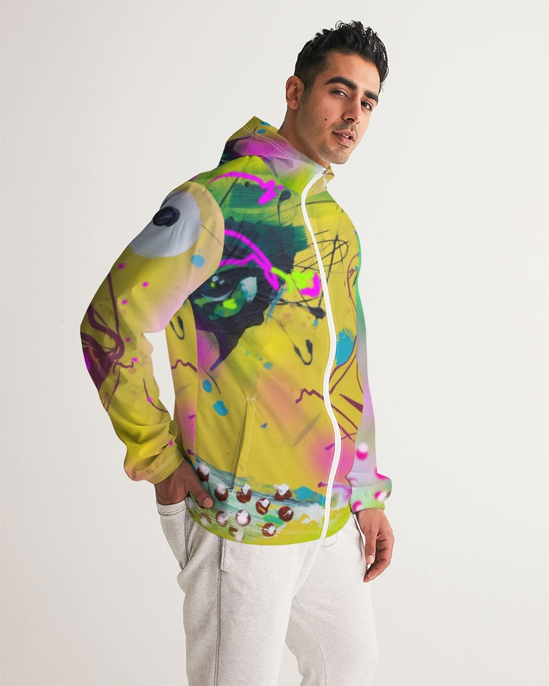 Abstract Yellow Windbreaker