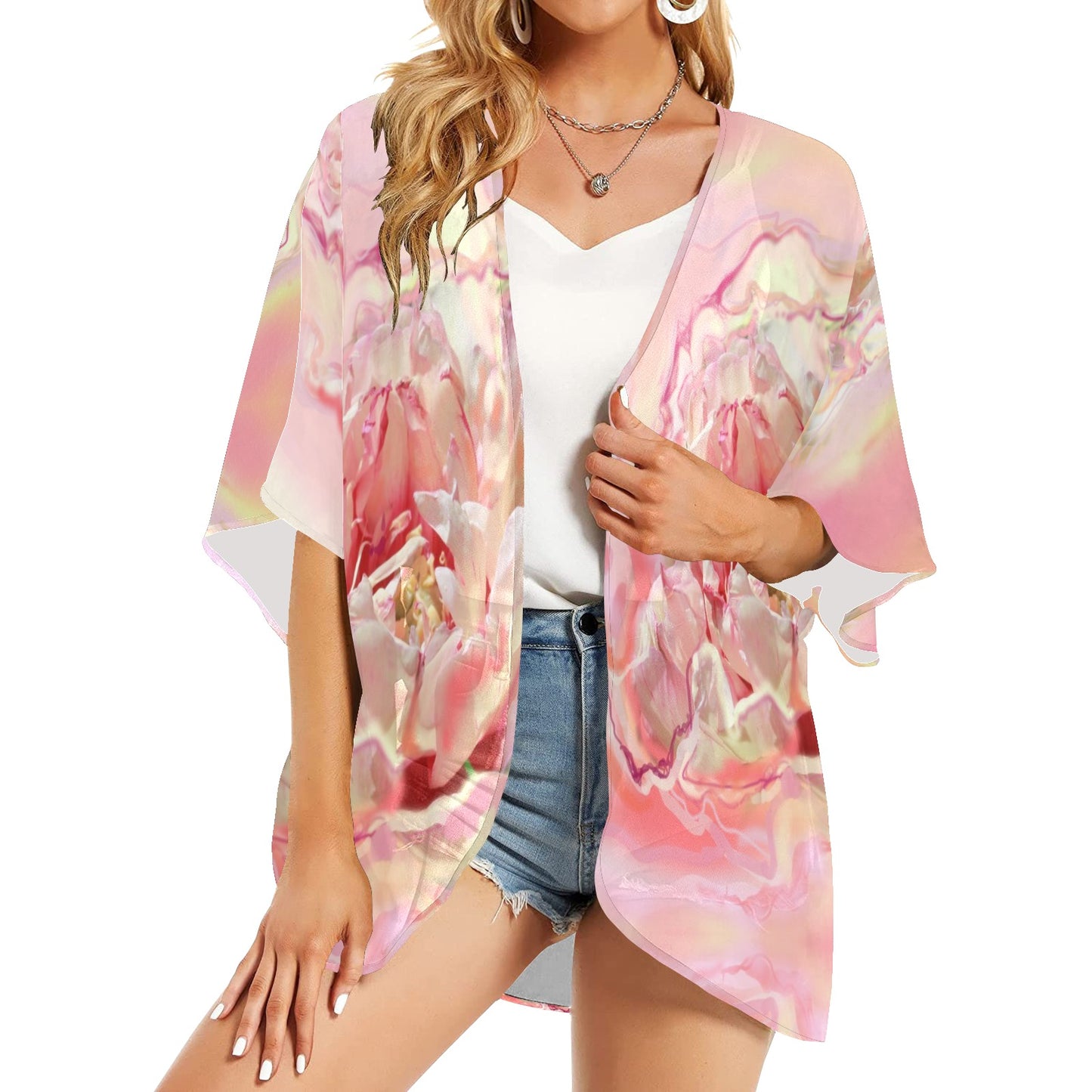 Women's Kimono Chiffon Cover Up