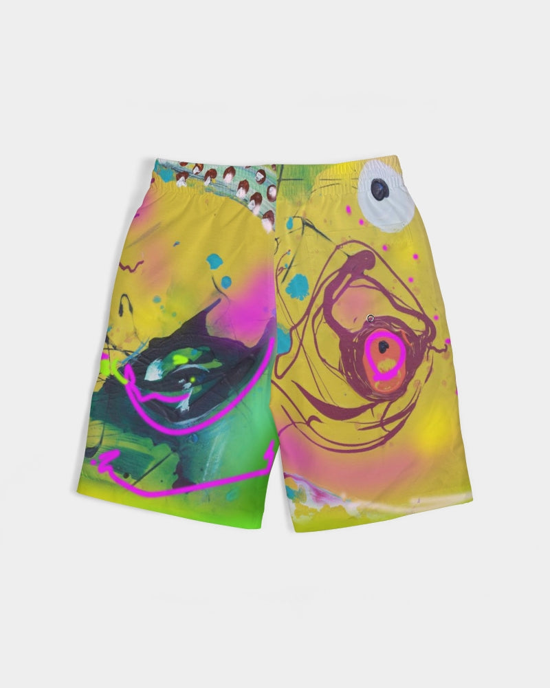 Abstract Yellow Boys Swim Trunk