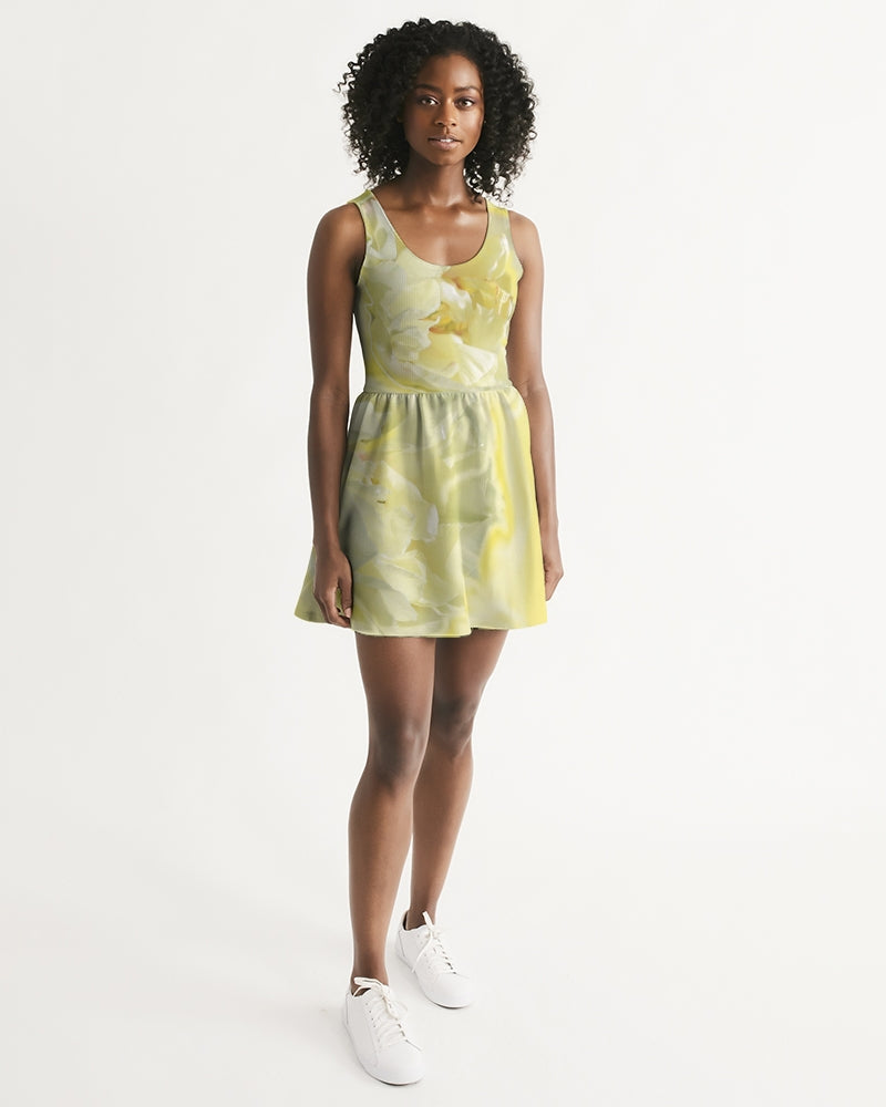 Yellow Peony  Skater Dress