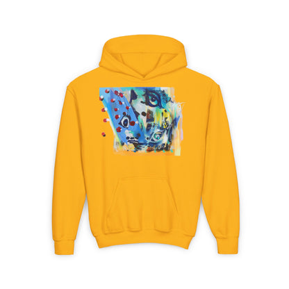 Colorful Abstract Youth Hoodie - Artistic Design for Creative Minds