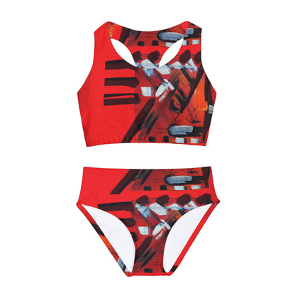 Vibrant Girls Two-Piece Swimsuit - Perfect for Summertime Fun!