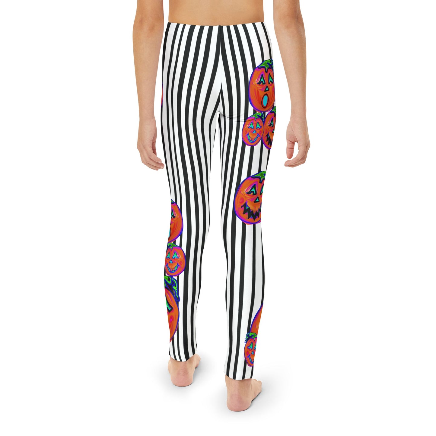 Halloween Pumpkin Youth Full-Length Leggings