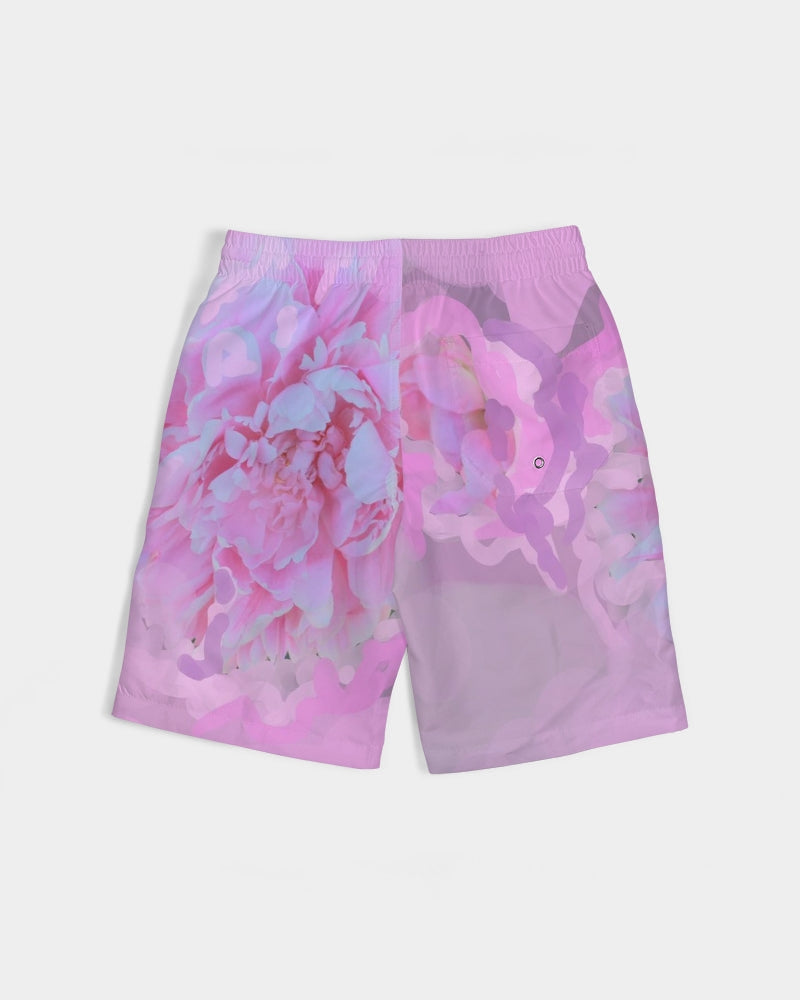 Pink Peony Boys Swim Trunk