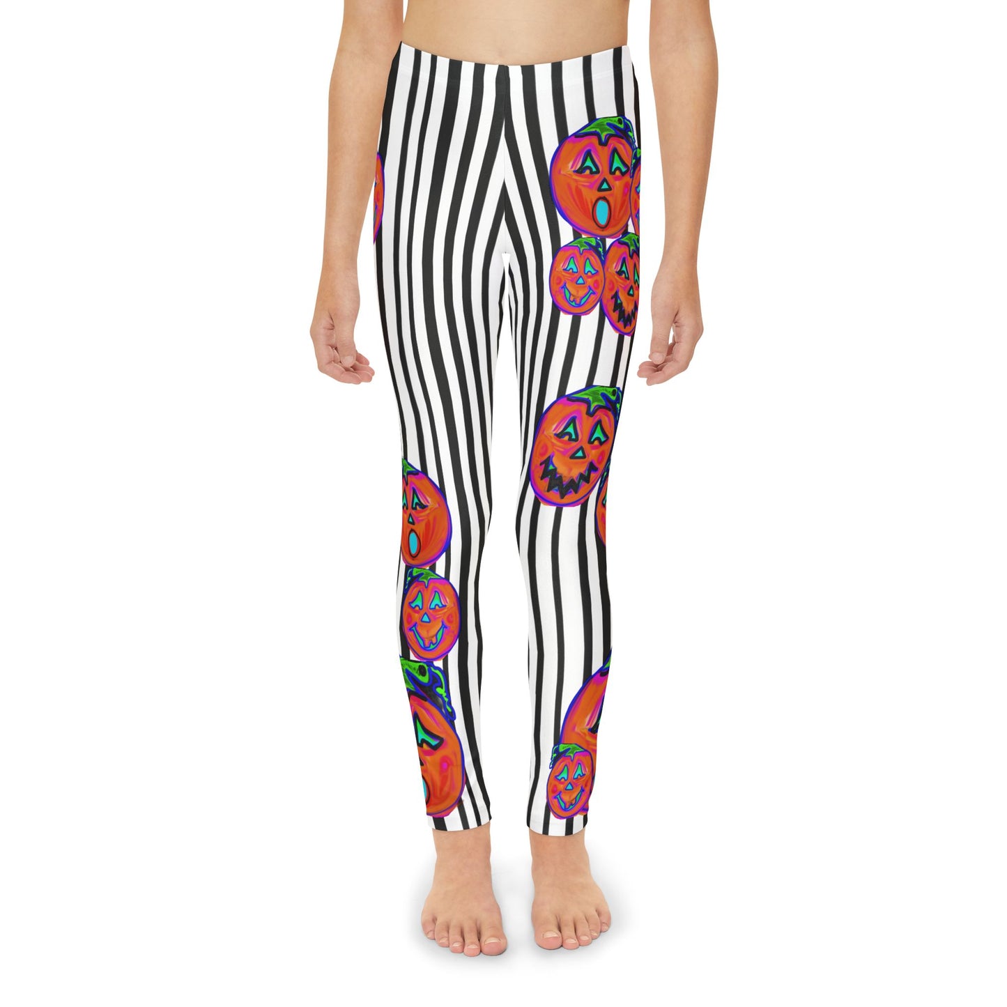 Halloween Pumpkin Youth Full-Length Leggings