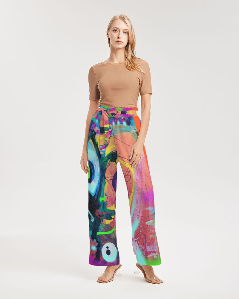 Eye Abstraction Women's High-Rise Wide Leg Pants