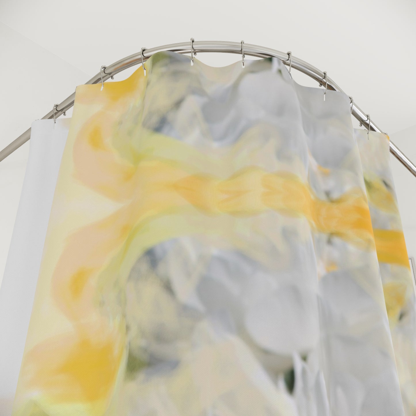 Floral Elegance Shower Curtain - Brighten Your Bathroom with Artistic Design