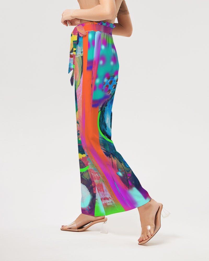 Eye Abstraction Women's High-Rise Wide Leg Pants