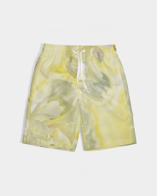 Yellow Peony Boys Swim Trunk