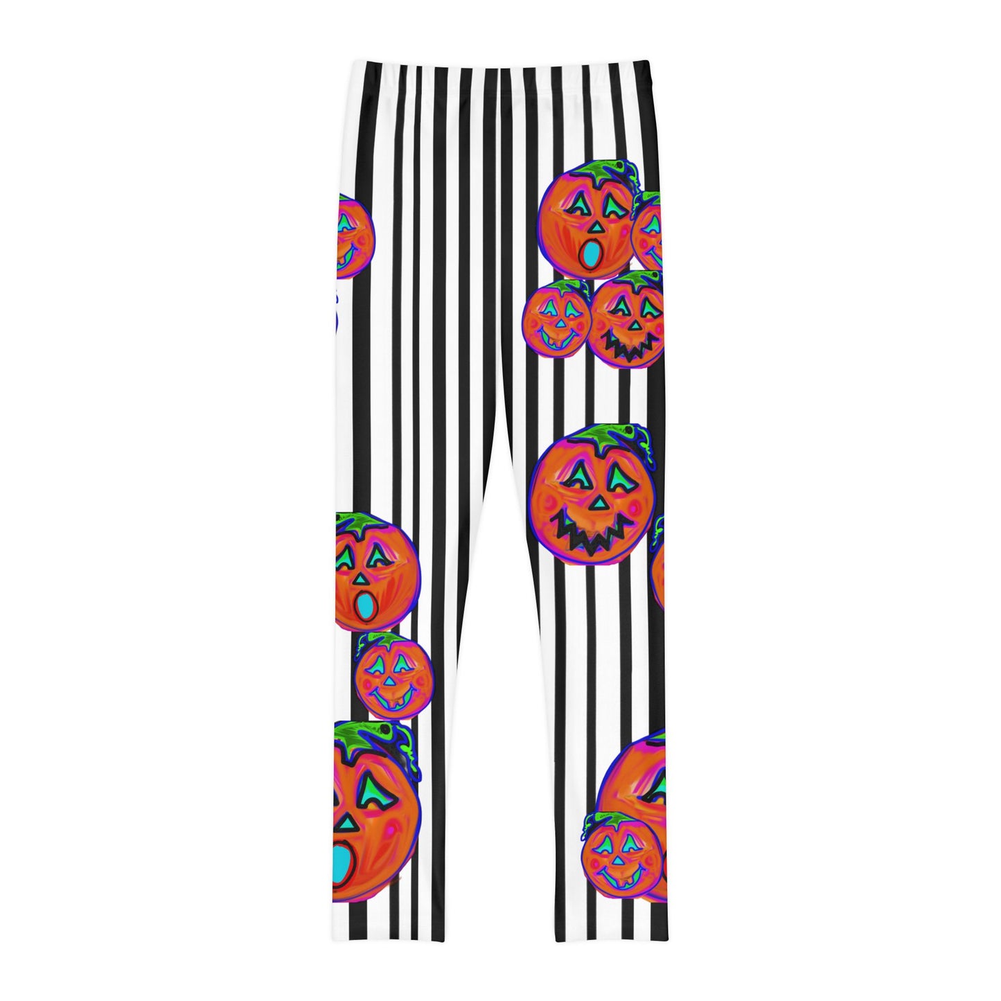 Halloween Pumpkin Youth Full-Length Leggings