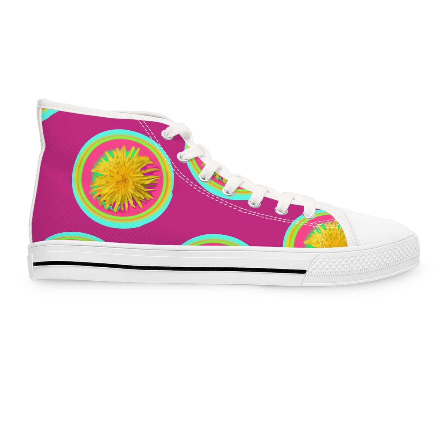 Vibrant Floral High Top Sneakers for Women