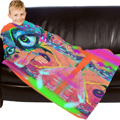 Blanket Robe with Sleeves for Kids