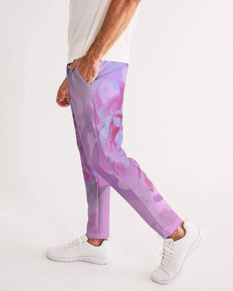 Pink Peony Men's All-Over Print Joggers