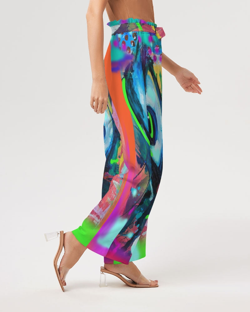 Eye Abstraction Women's High-Rise Wide Leg Pants