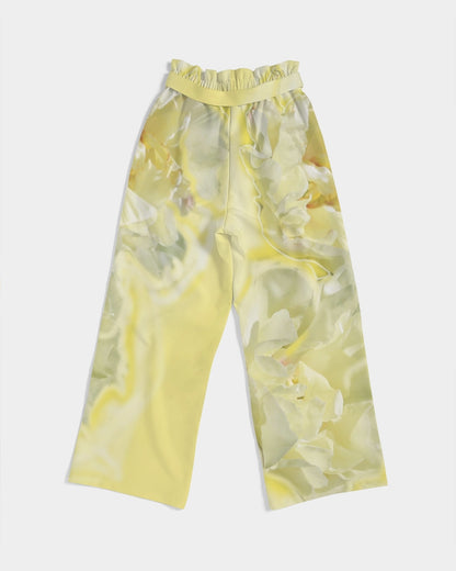 Yellow Peony Women's High-Rise Wide Leg Pants