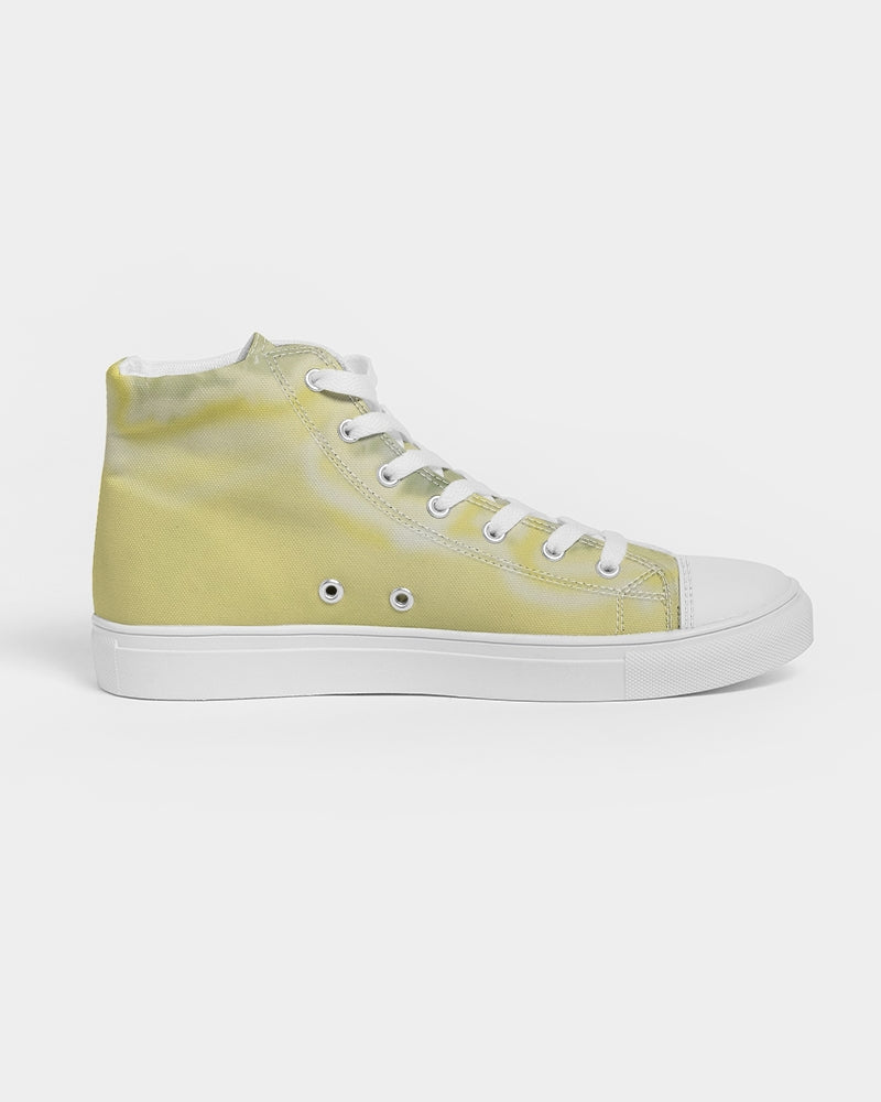 Yellow Peony Men's Hightop Canvas Shoe