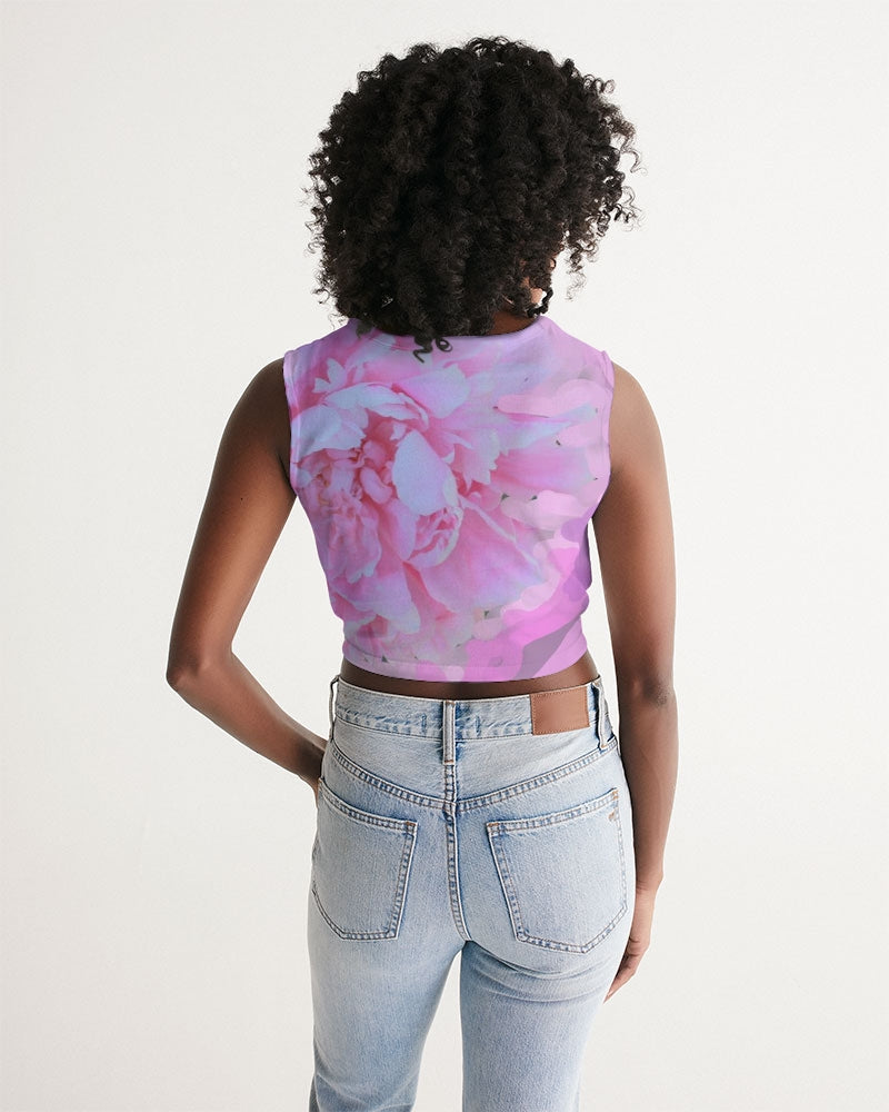 Pink Peony Women's Twist-Front Tank