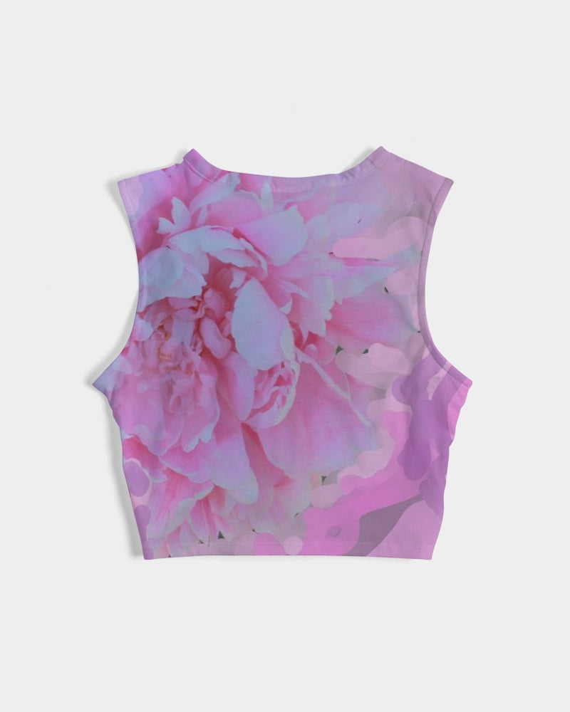 Pink Peony Women's Twist-Front Tank