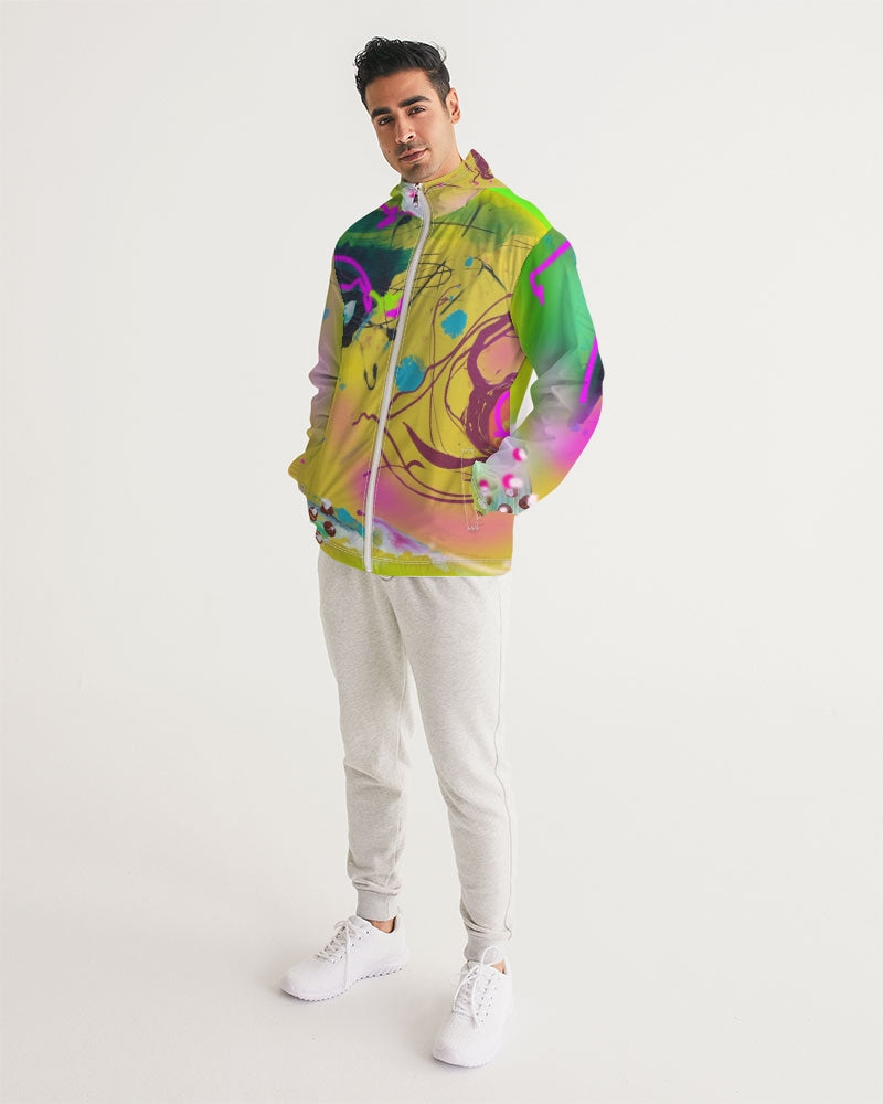 Abstract Yellow Windbreaker