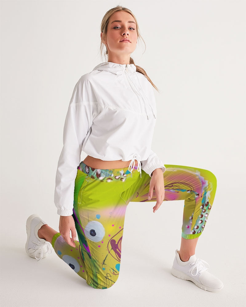 Abstract Yellow Women's Track Pants