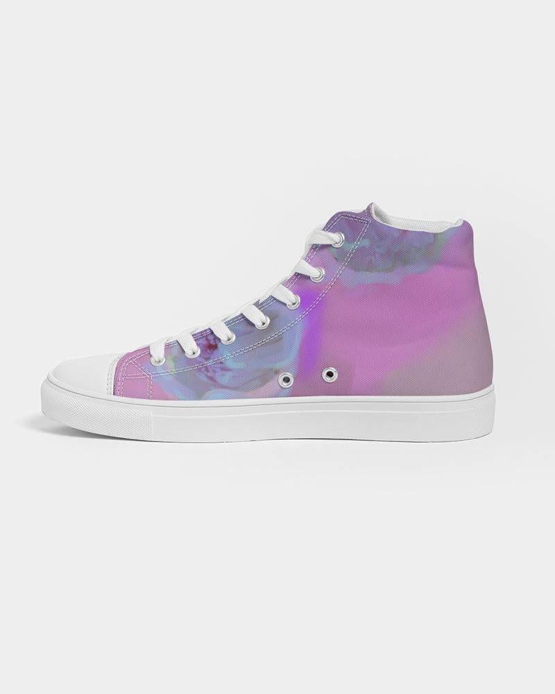 Peony Floral Men's Hightop Canvas Shoe