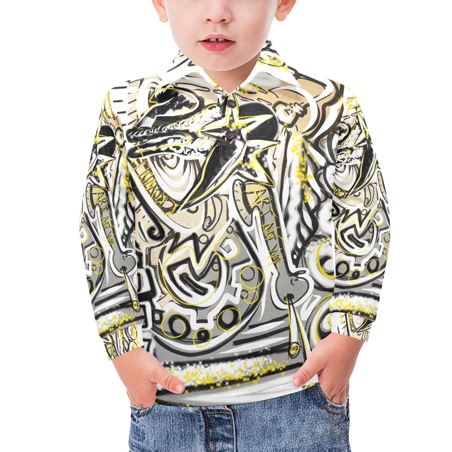 Little Boys' Long Sleeve Polo Shirt