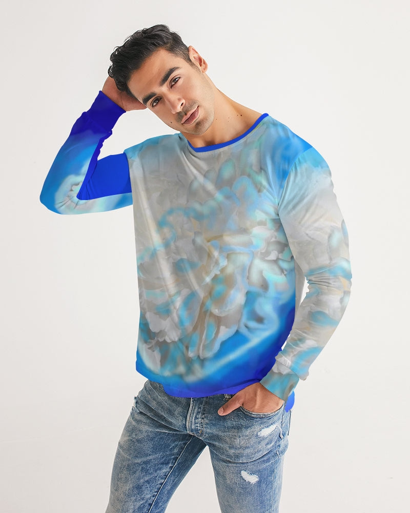 Blue Men's Long Sleeve Tee