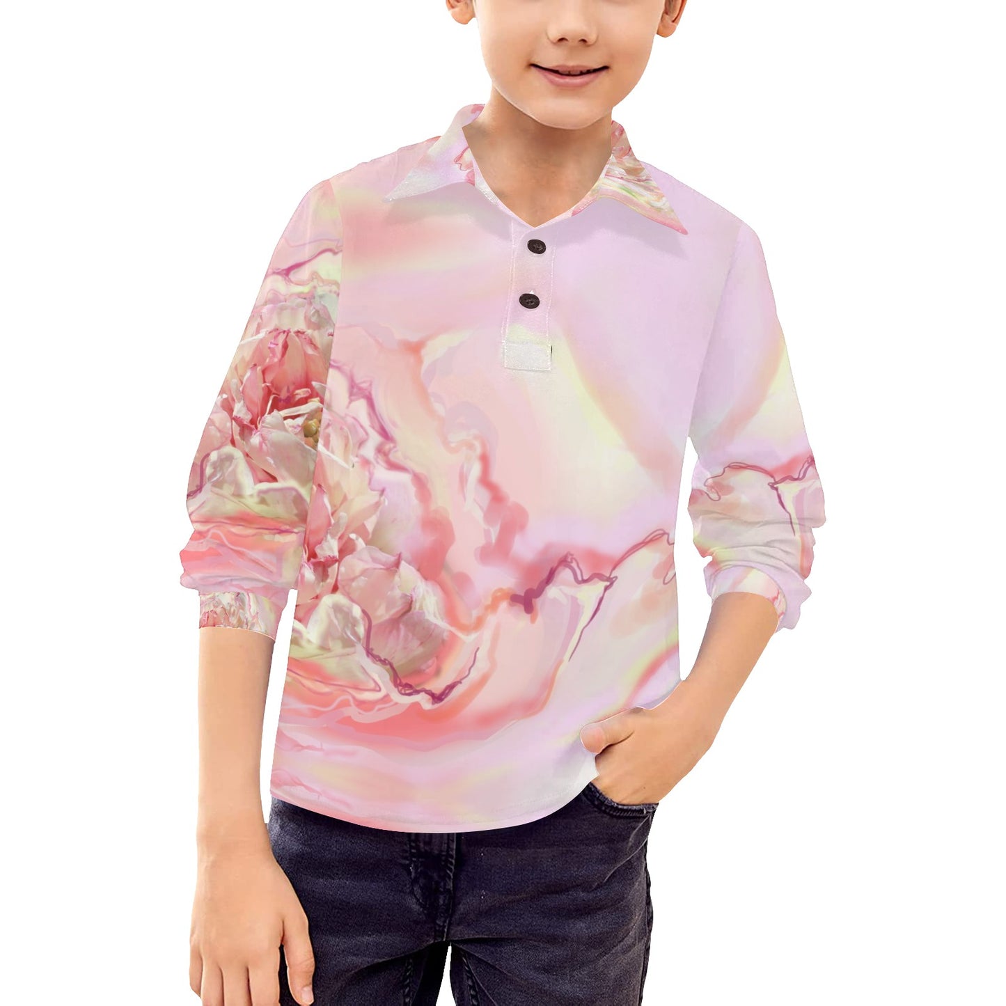 Big Boys' Long Sleeve Polo