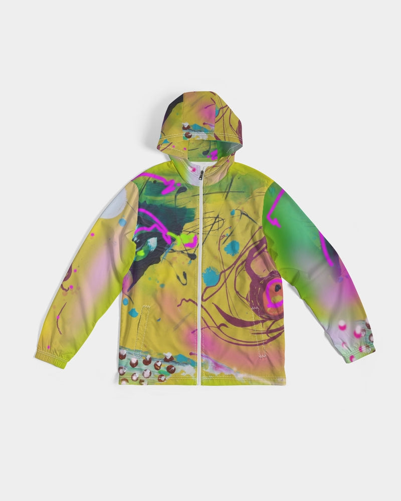 Abstract Yellow Windbreaker