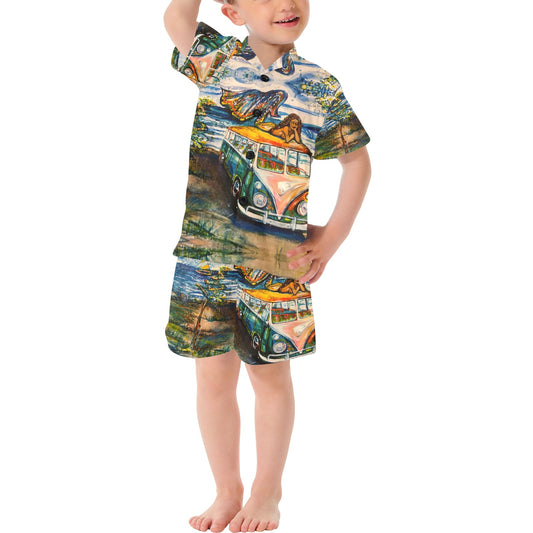 Little Boys' V-Neck Short Set