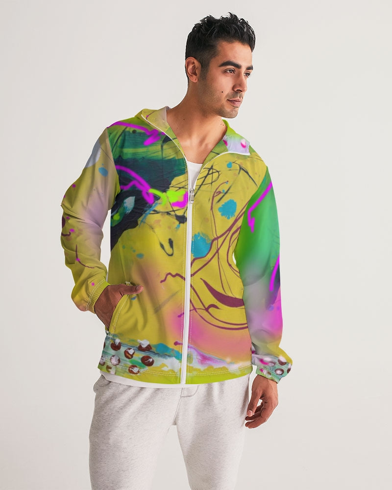 Abstract Yellow Windbreaker