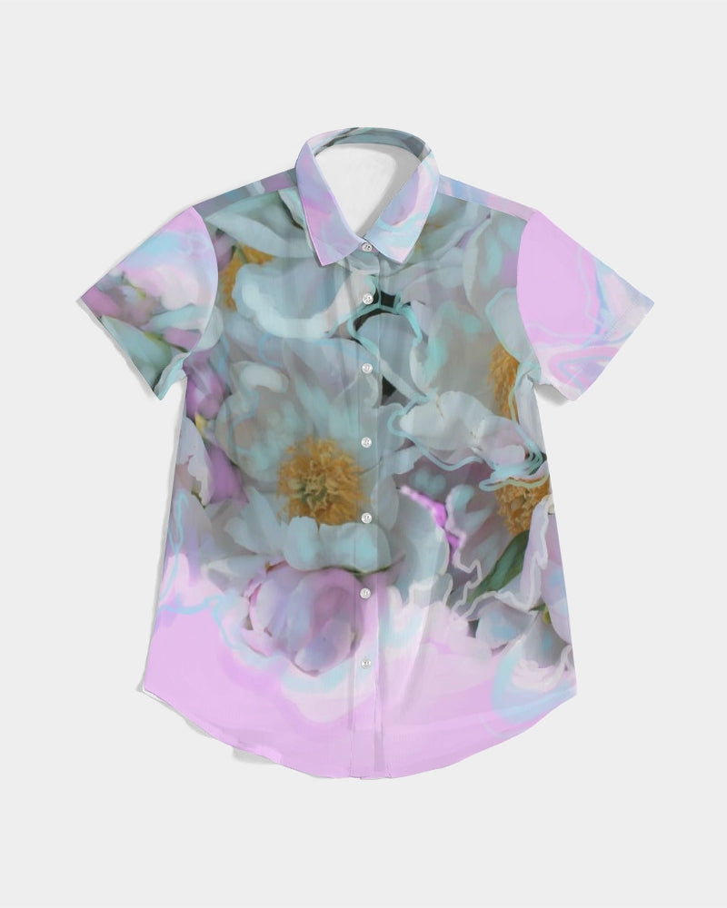 Women's Short Sleeve Button Up