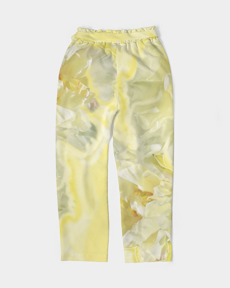 Yellow Peony Women's  Belted Tapered Pants