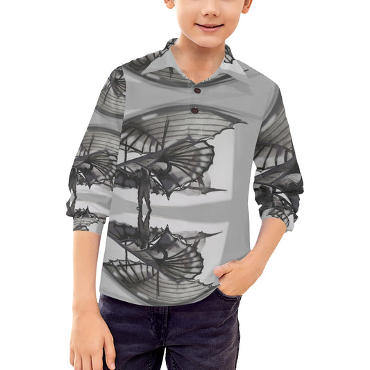 Big Boys' Long Sleeve Polo