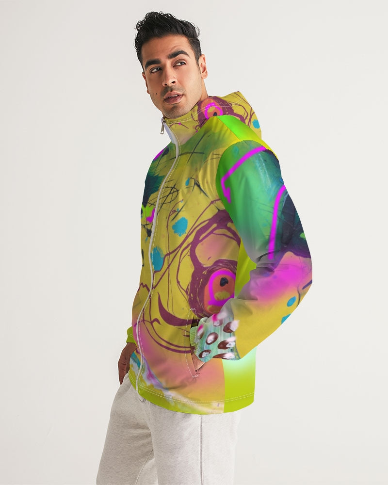 Abstract Yellow Windbreaker