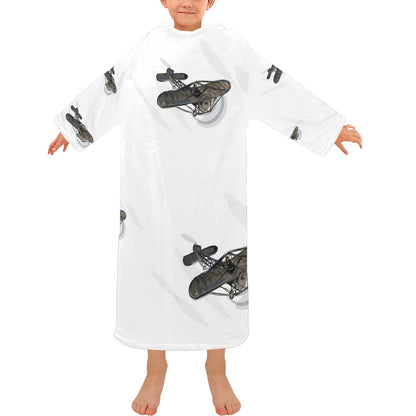 Blanket Robe with Sleeves for Kids