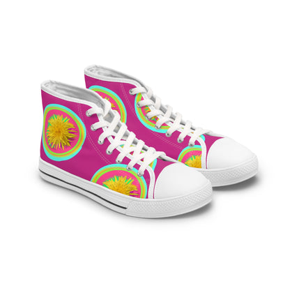 Vibrant Floral High Top Sneakers for Women