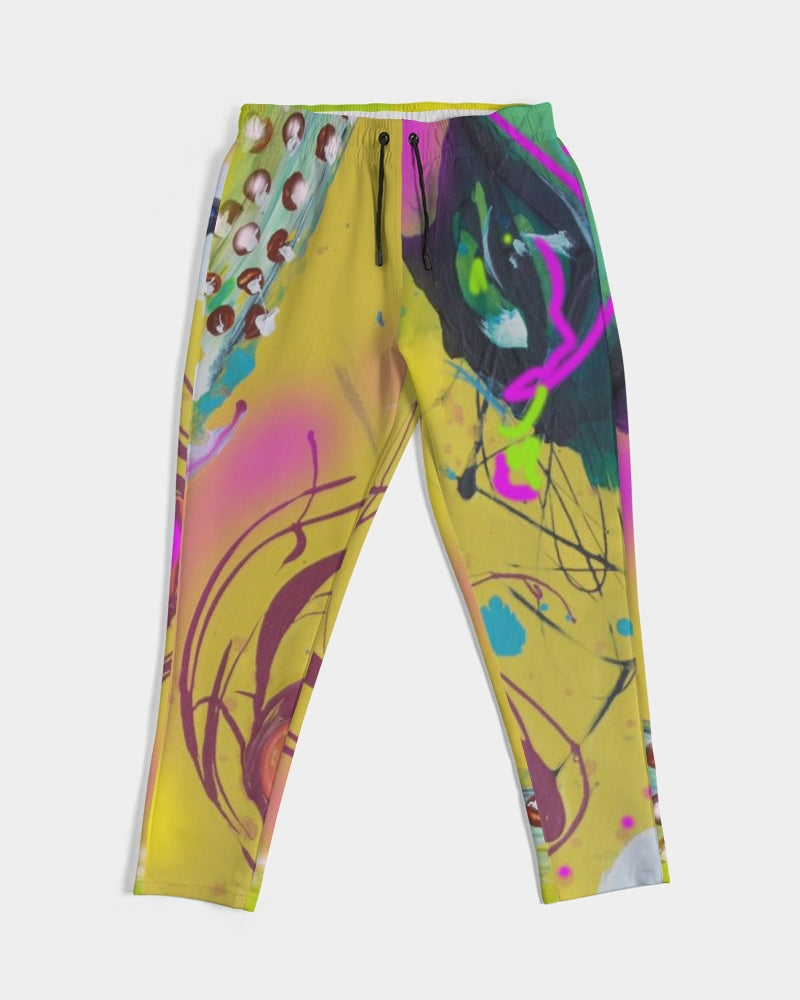 Abstract Yellow Men's Joggers