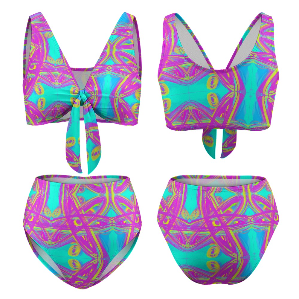 2-Piece Knotted Bikini Swimsuit