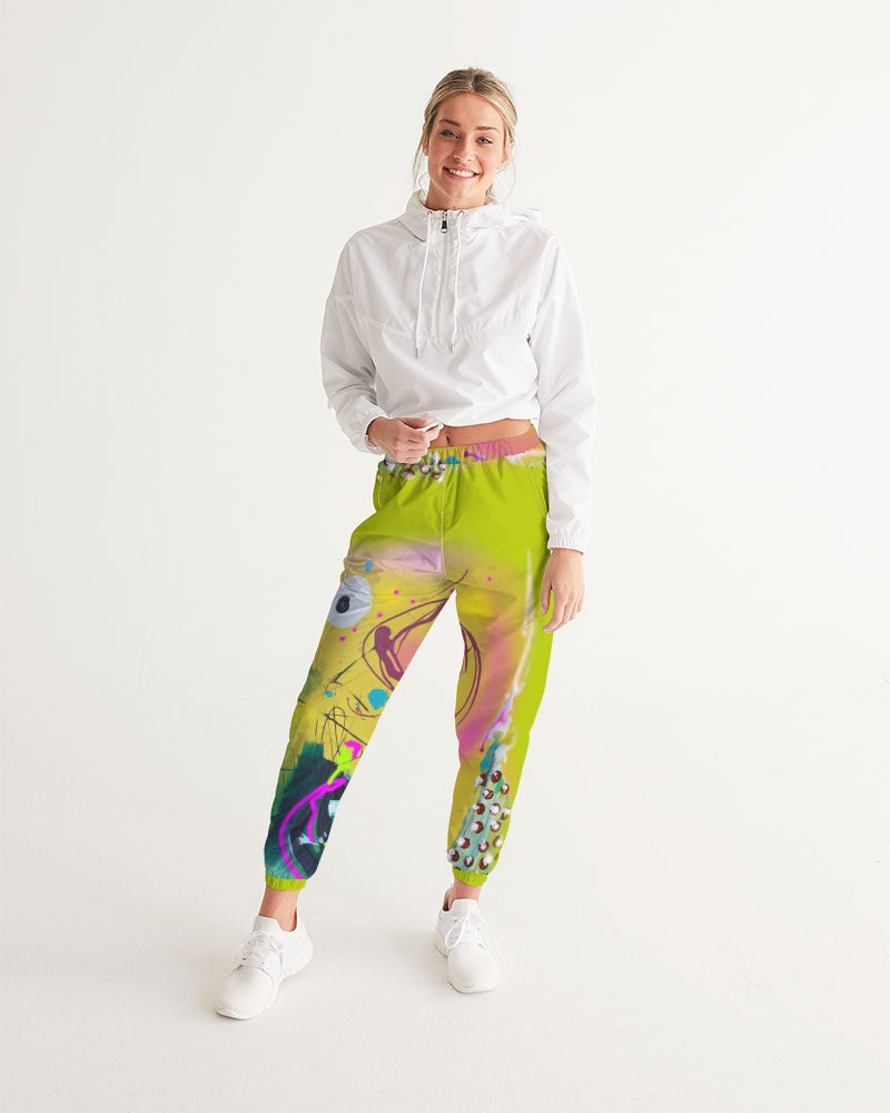 Abstract Yellow Women's Track Pants