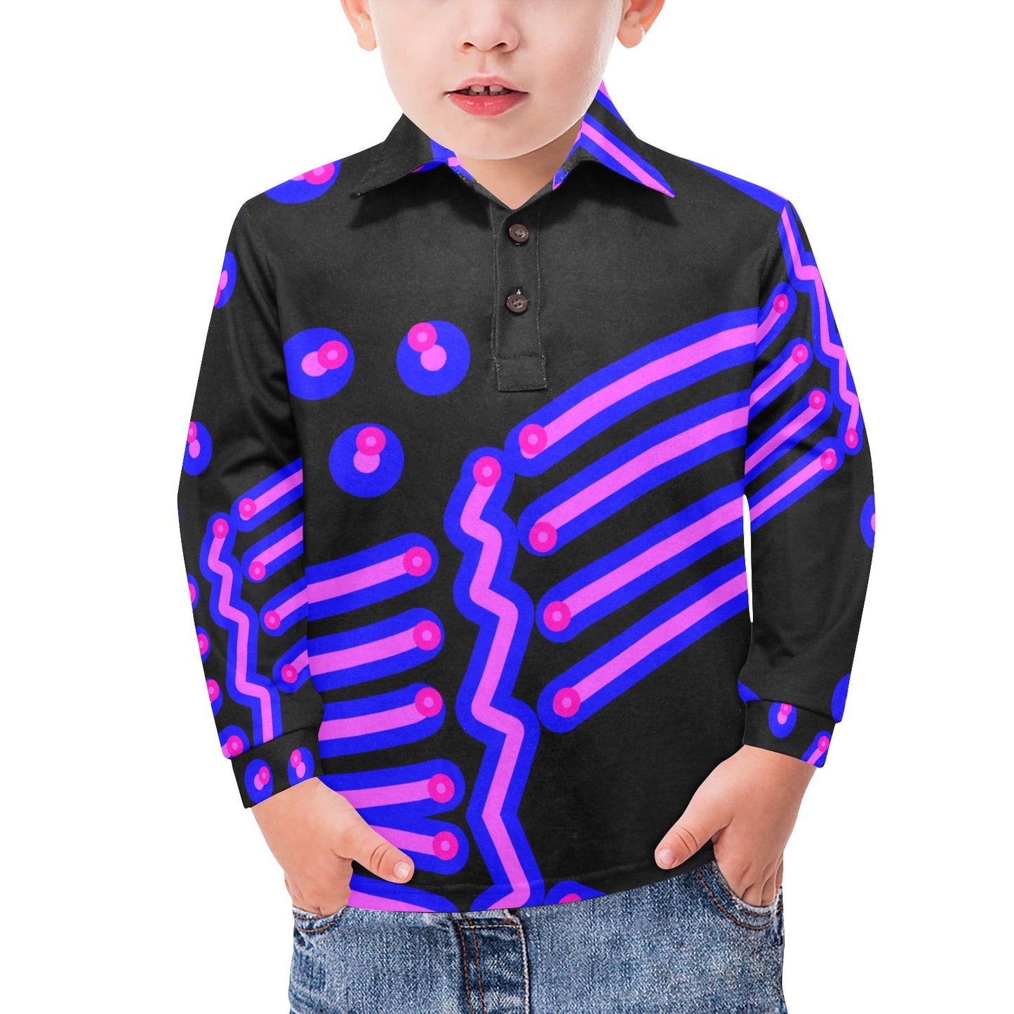 Little Boys' Long Sleeve Polo Shirt