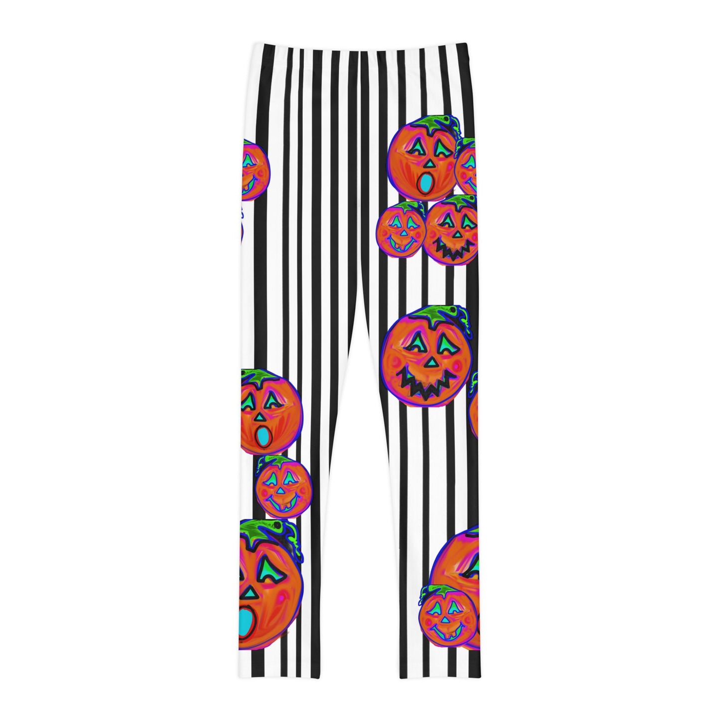 Halloween Pumpkin Youth Full-Length Leggings