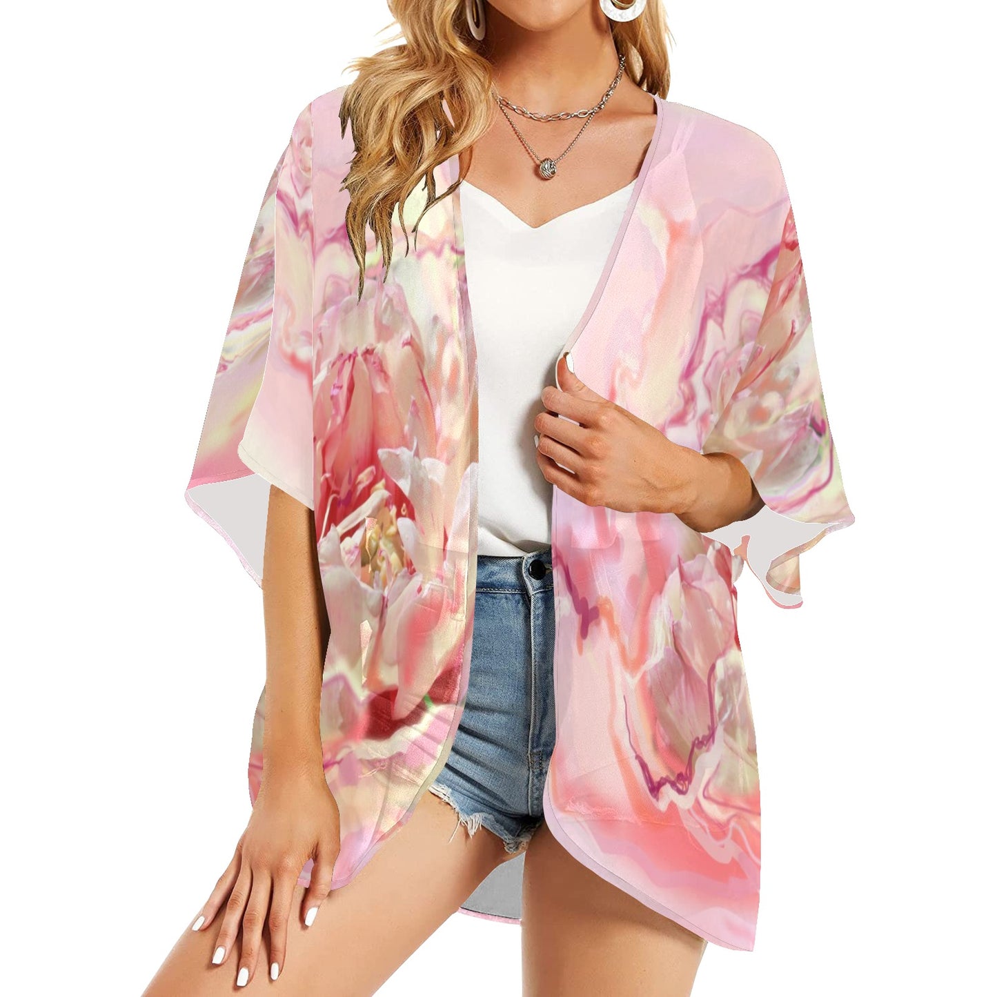 Women's Kimono Chiffon Cover Up