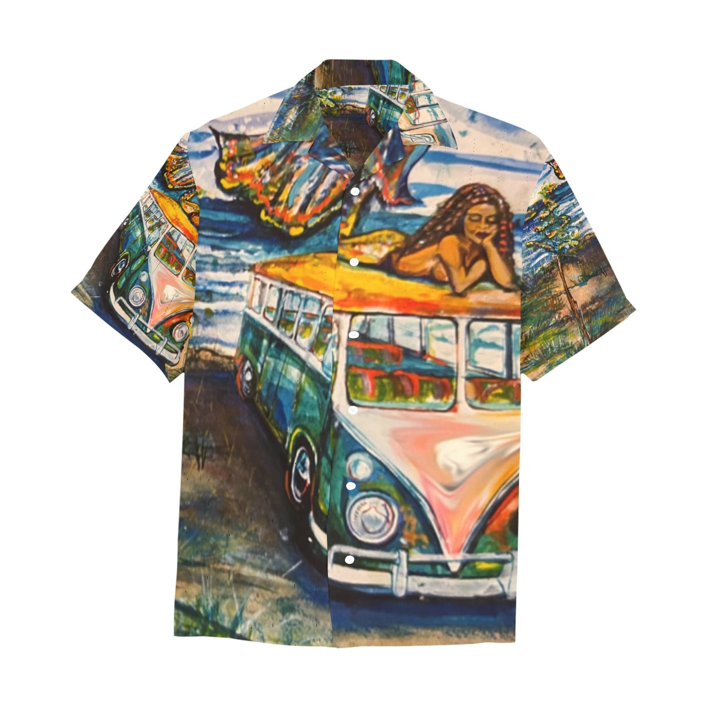 Men's Hawaiian Shirt With Chest Pocket