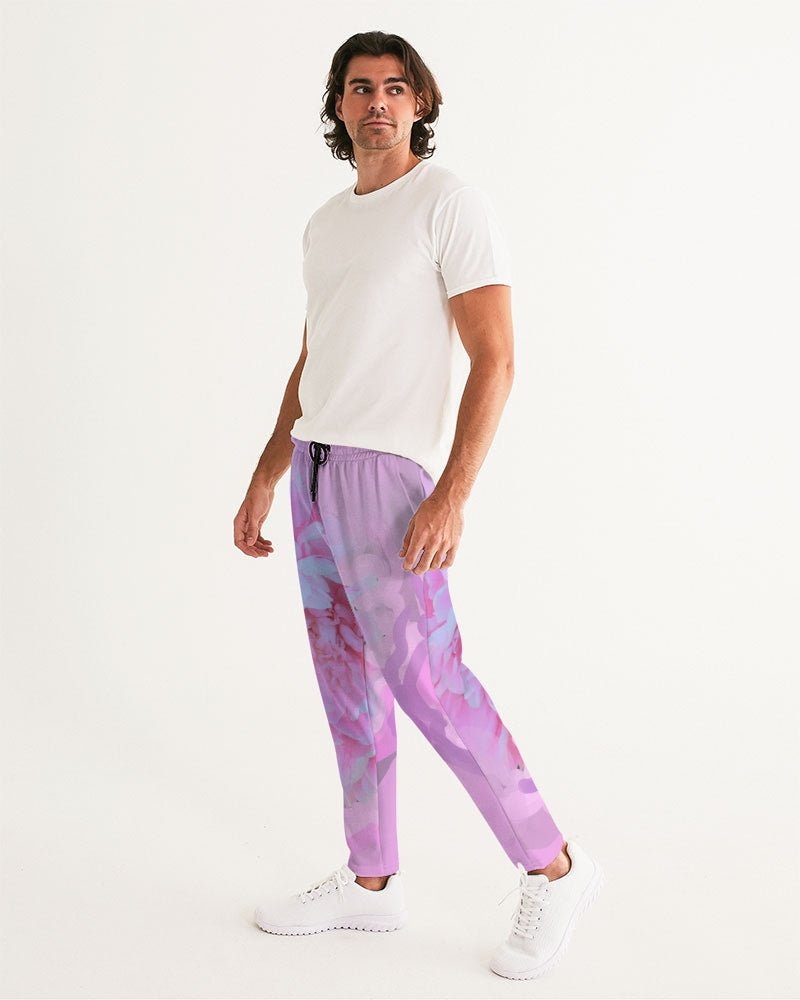 Pink Peony Men's All-Over Print Joggers