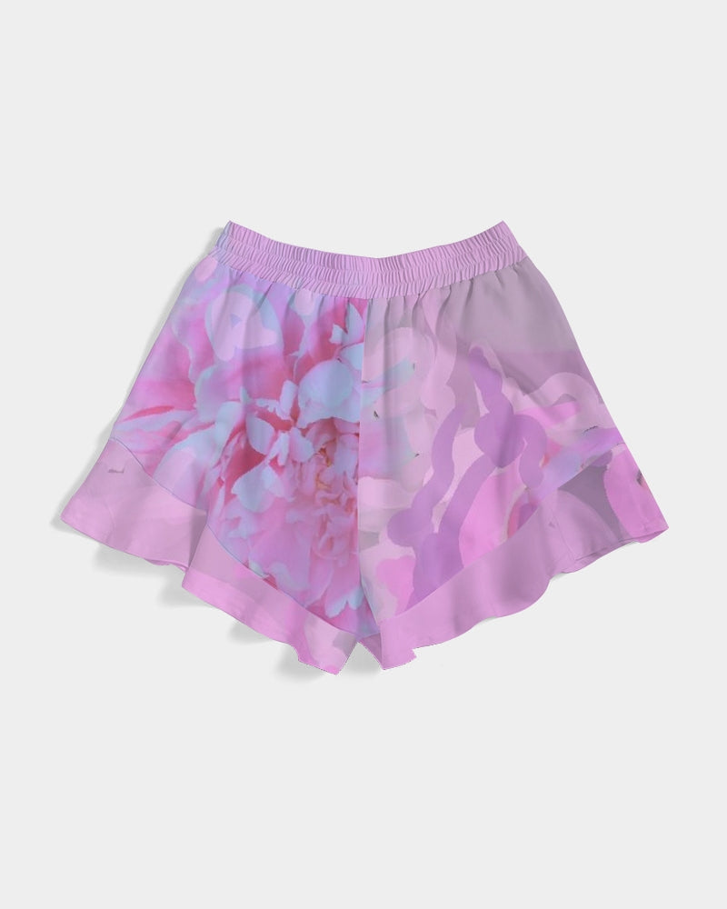 Pink Peony Women's Ruffle Shorts