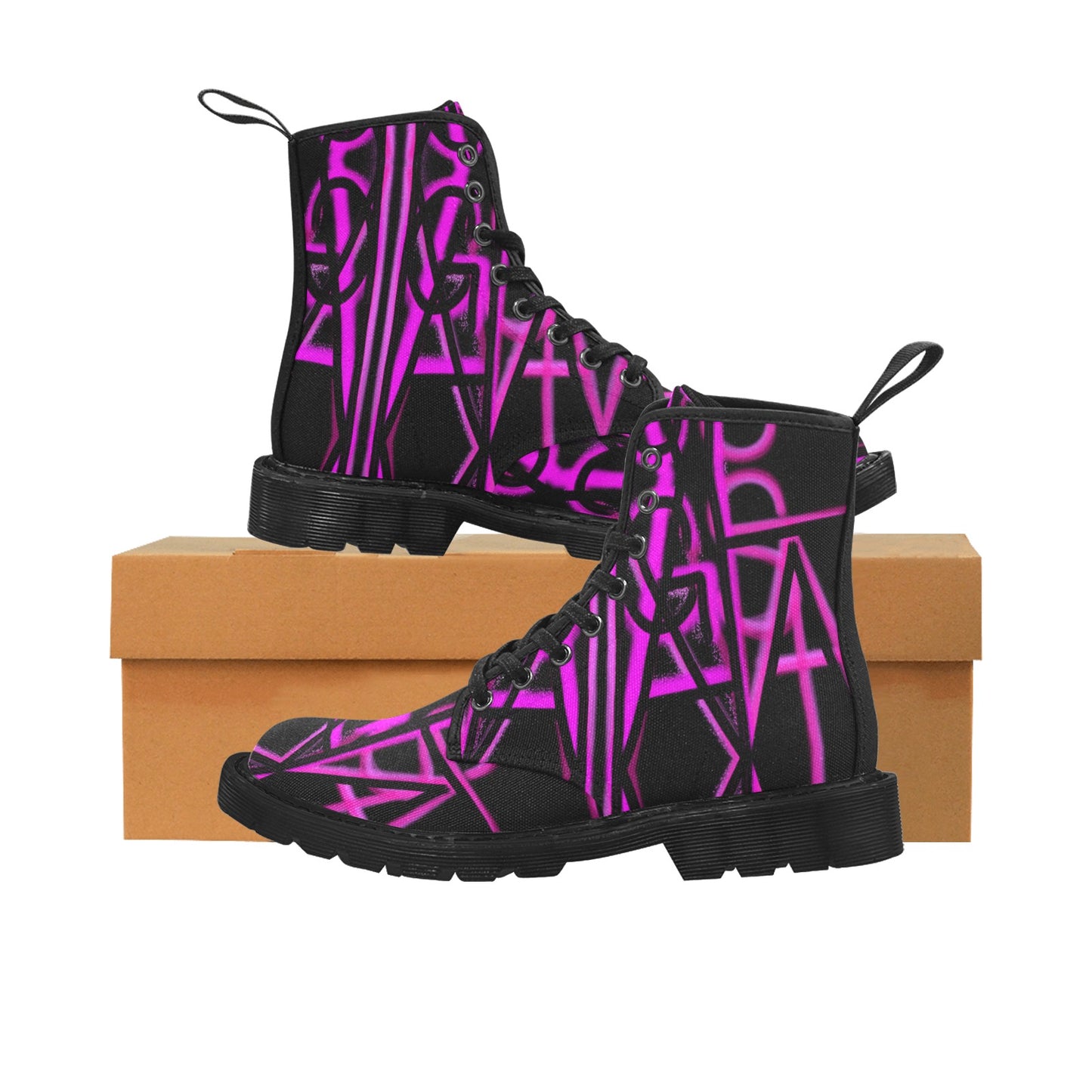 Women's Lace Up Canvas Boots