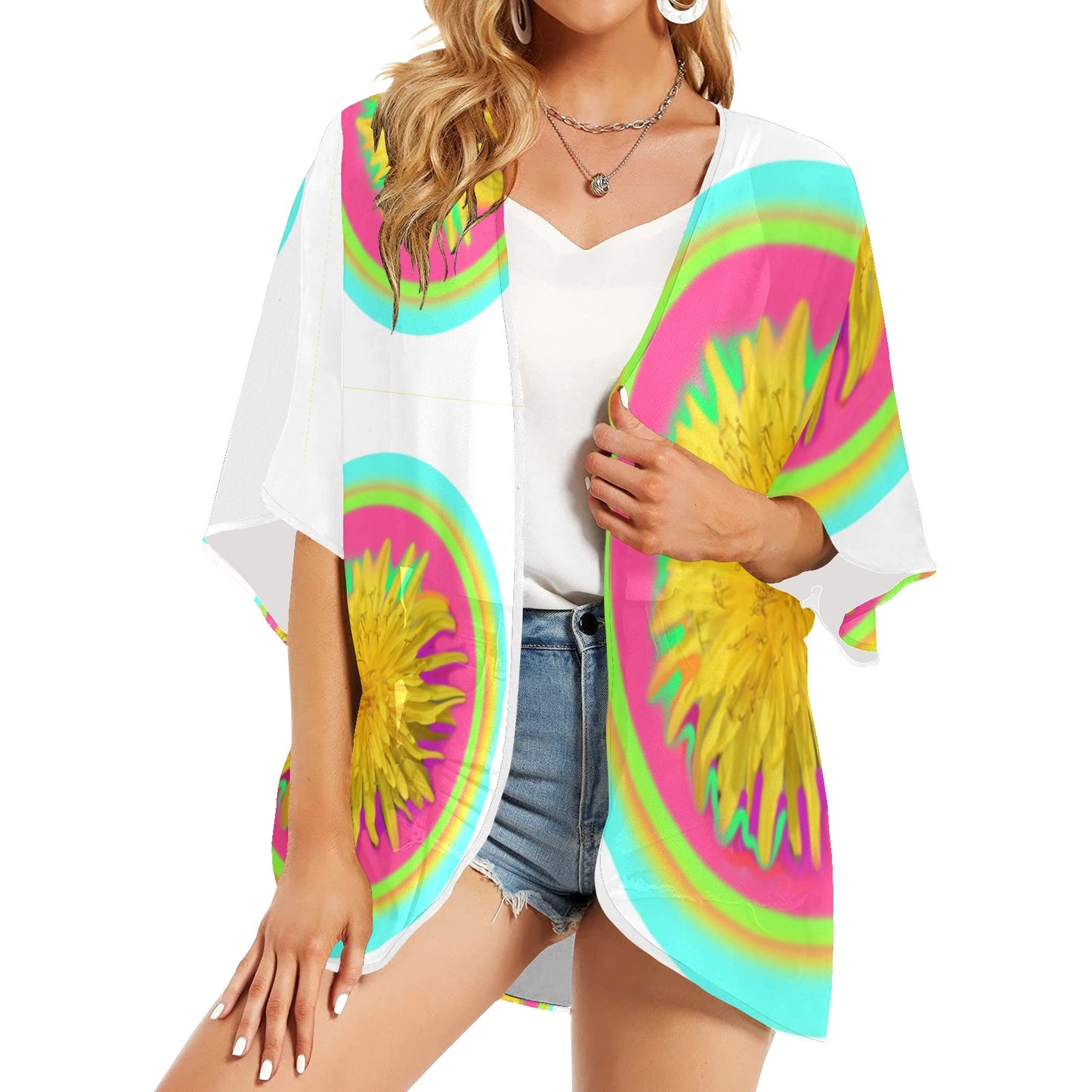 Women's Kimono Chiffon Cover Up