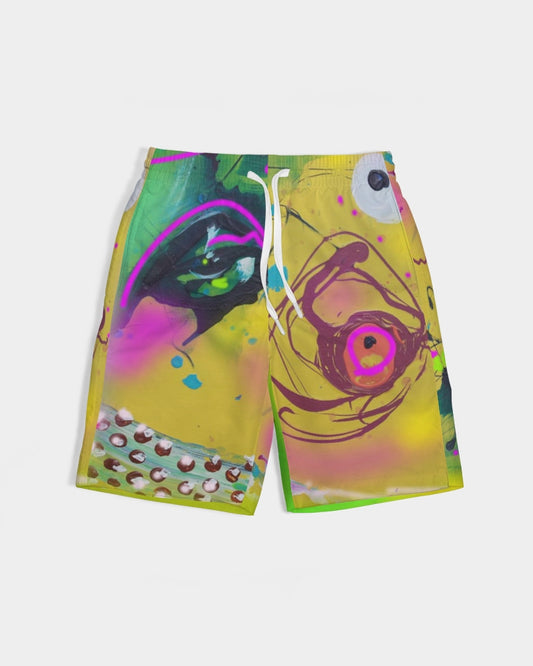 Abstract Yellow Boys Swim Trunk